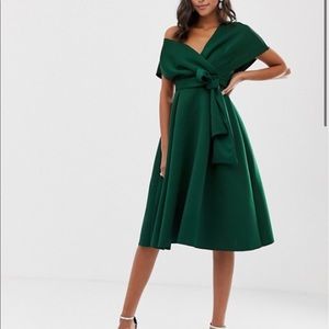 NWT ASOS Off Shoulder Formal Holiday Dress